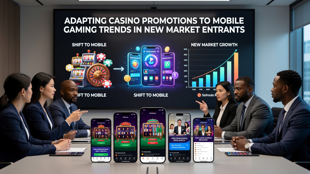 Mobile casino app interface showing promotional offers on smartphone screen