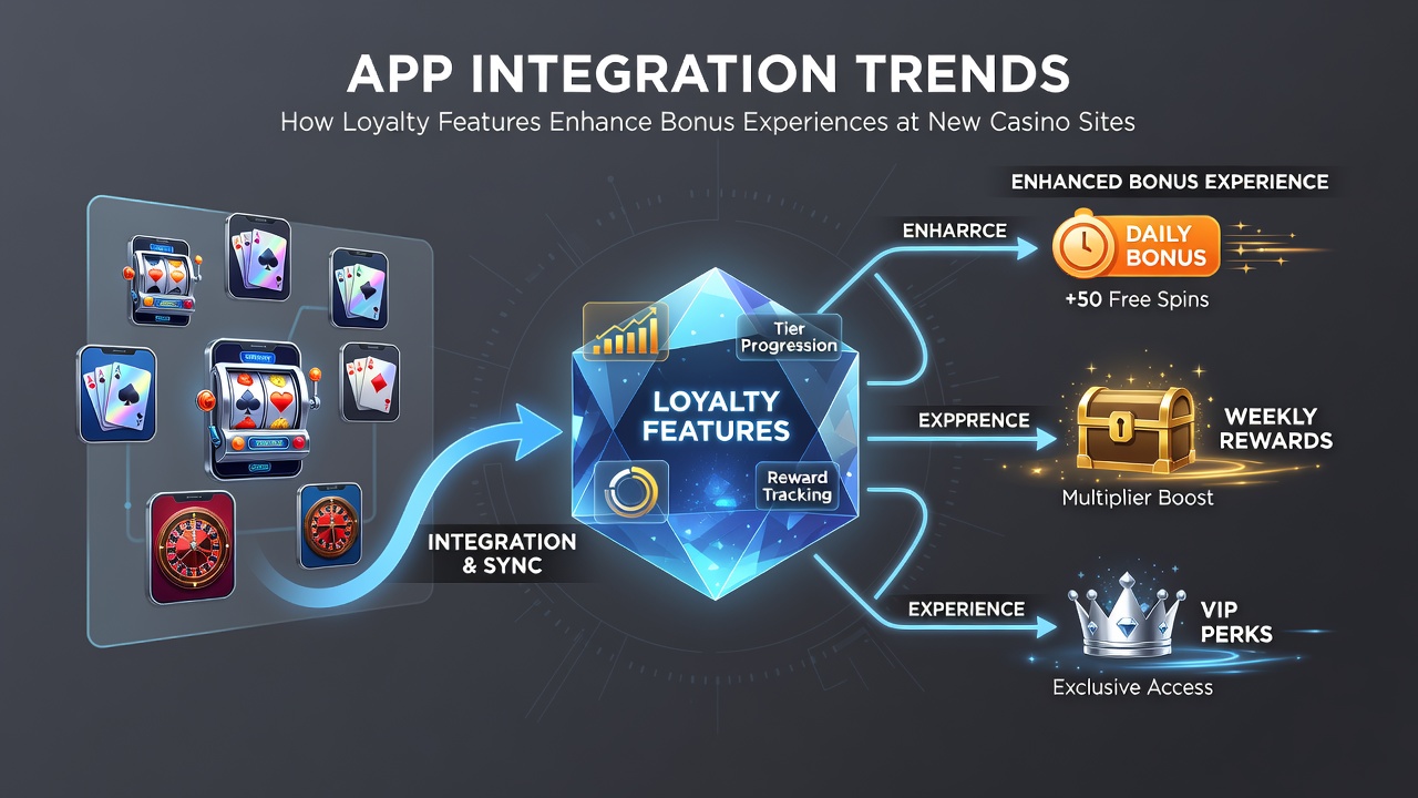 Dashboard view of loyalty rewards enhancing bonus offers on a casino mobile app