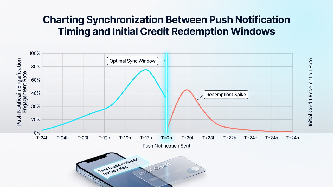Mobile screen displaying a timed push notification alongside an active credit redemption countdown in a gaming app