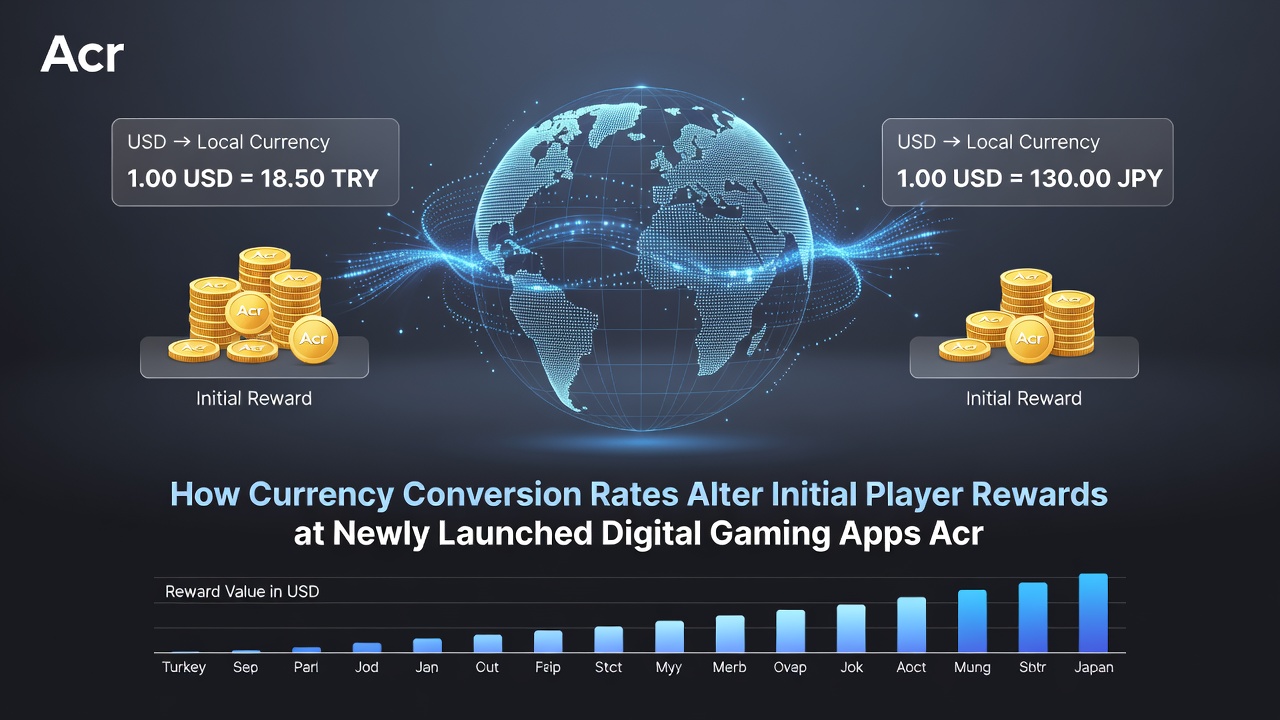 Chart illustrating currency conversion effects on gaming bonuses in various countries