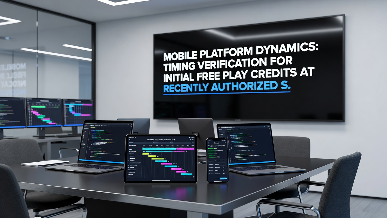 Flowchart illustrating verification steps for free play credits on mobile gaming platforms
