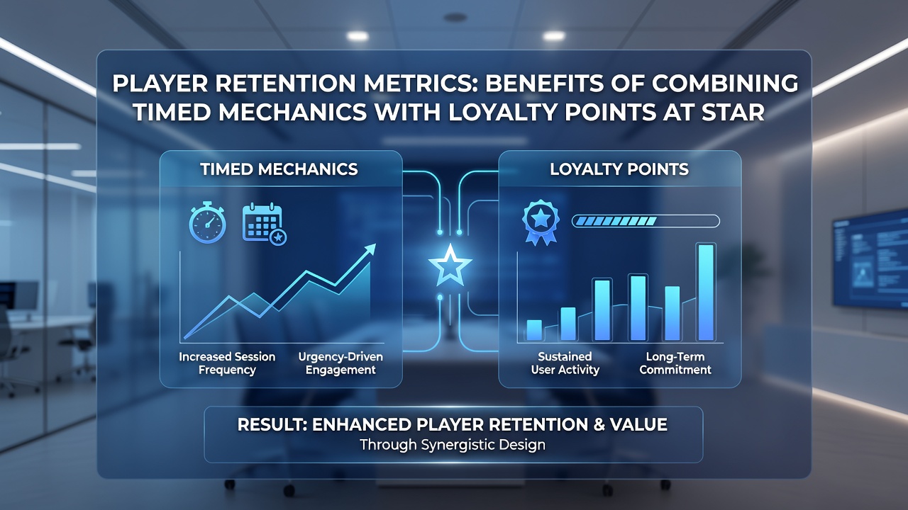 Dashboard screenshot illustrating loyalty point accumulation alongside active timed spin timers in a startup gaming app