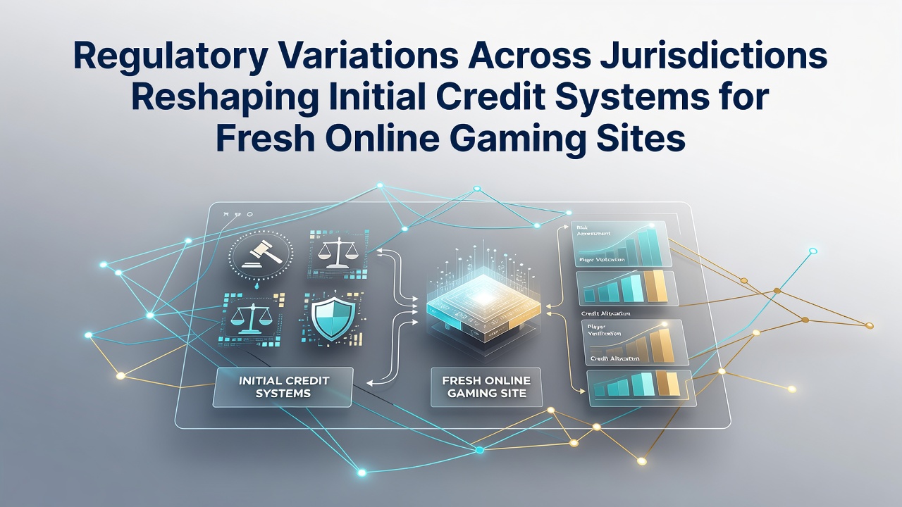 Regulatory documents and digital interfaces showing variations in online gaming credit systems across different jurisdictions