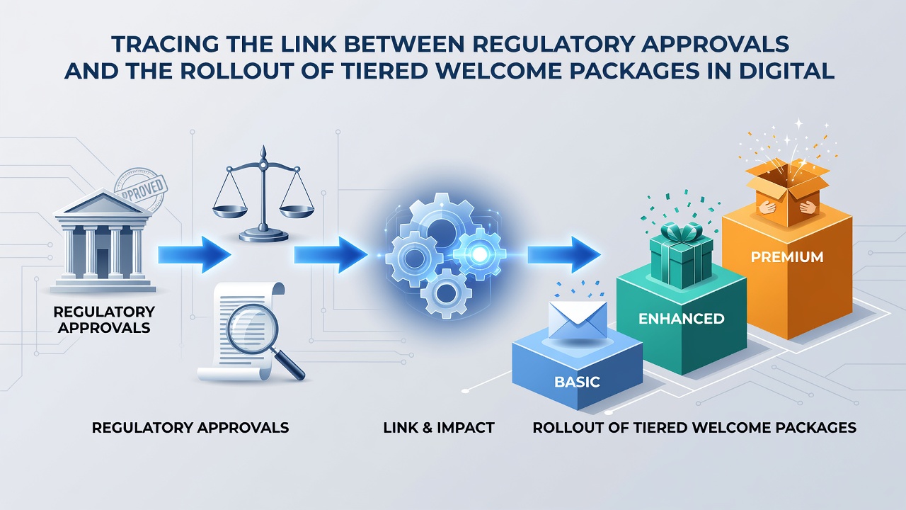 Digital dashboard displaying tiered welcome package structures and regulatory compliance metrics